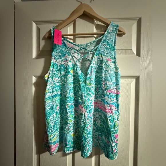 NWT Lilly Pulitzer Kristen Top in Sunshine City Print New Size XL - Picture 5 of 7
